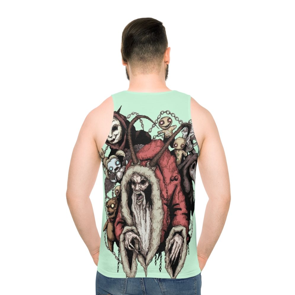 Krampus Christmas Horror Gothic Unisex Tank Top - men back