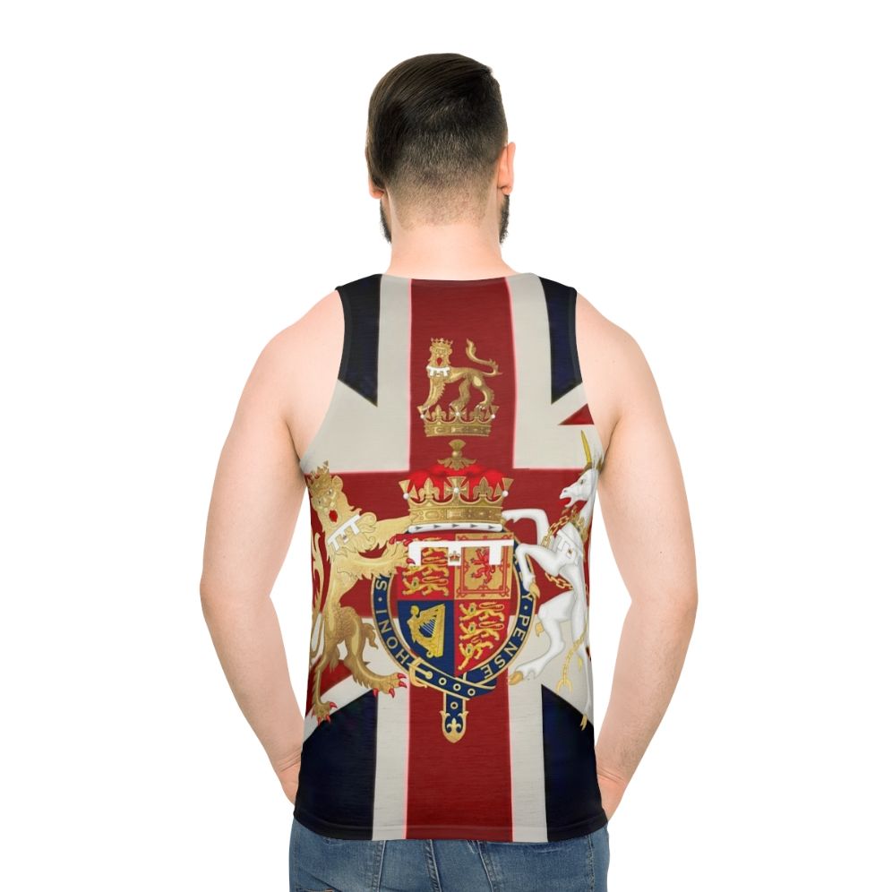 Unisex tank top featuring the Union Jack with Windsor insignia - men back