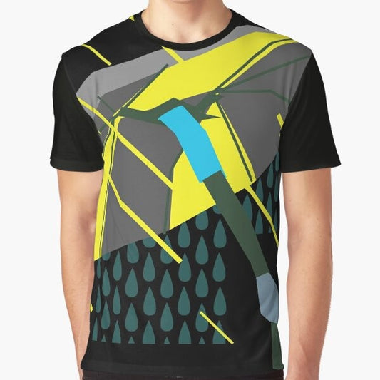 Splatoon Splat Brella Graphic T-Shirt featuring an inkling character with a splat brella umbrella