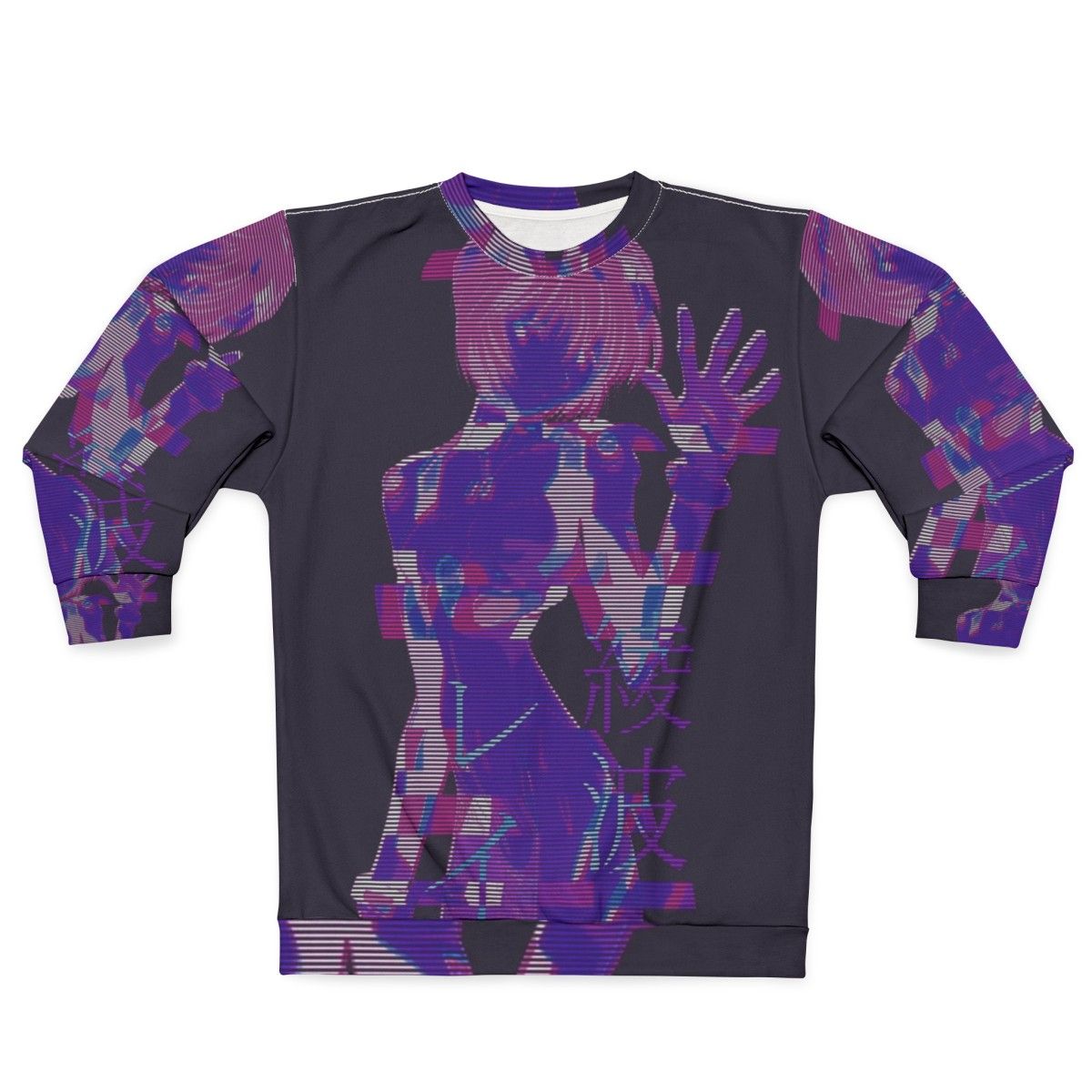 Neon Genesis Evangelion Rei Ayanami Vaporwave Aesthetic Sweatshirt