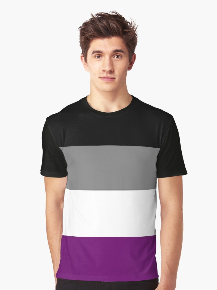 Asexual pride flag design on a t-shirt - Men