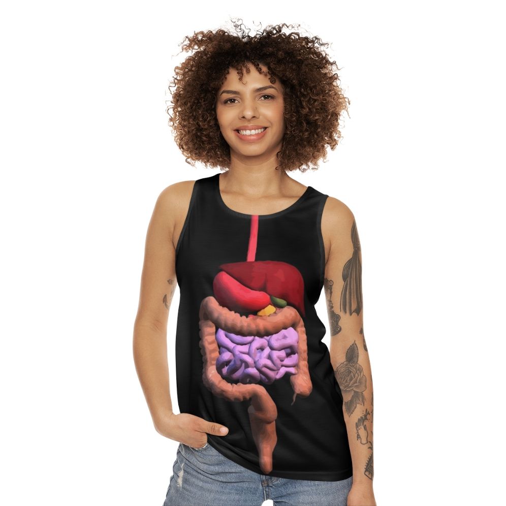 Digestive system anatomy unisex tank top - women