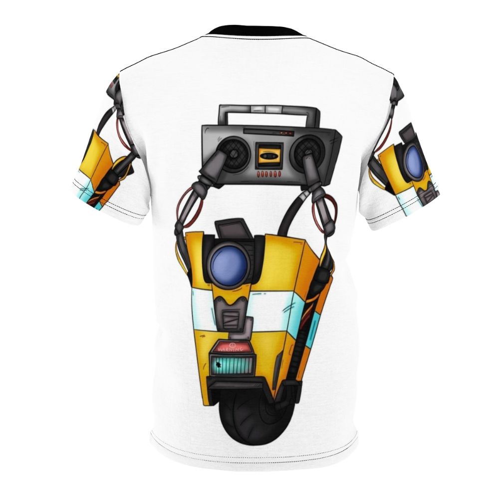 Borderlands-inspired Claptrap Boombox T-Shirt featuring the iconic robot character from the popular video game franchise - Back