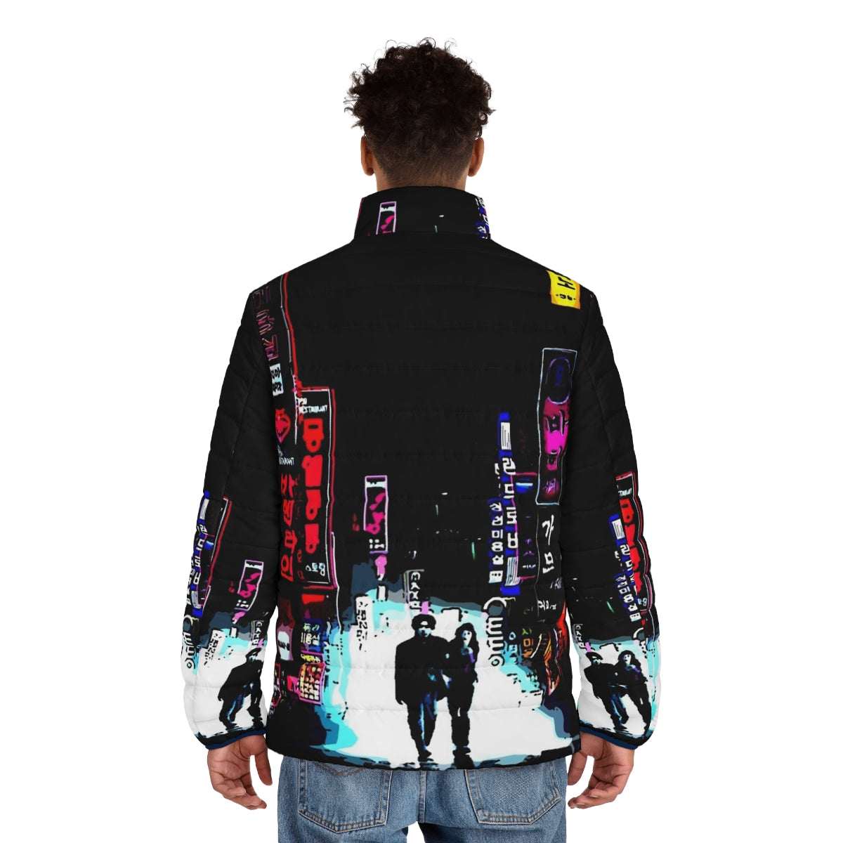 Oldeuboi Puffer Jacket with Cult Retro Vintage Film Inspired Design - men back