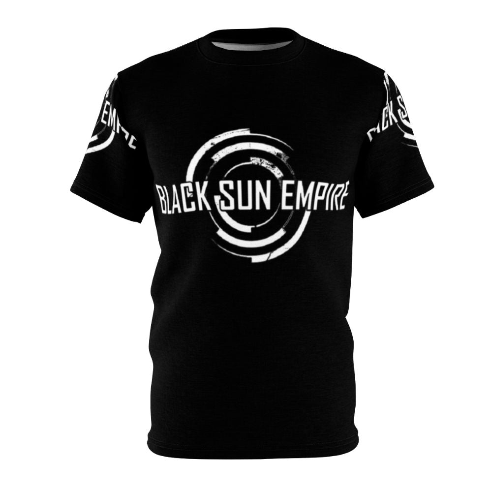 Black Sun Empire-inspired graphic t-shirt with electronic music elements