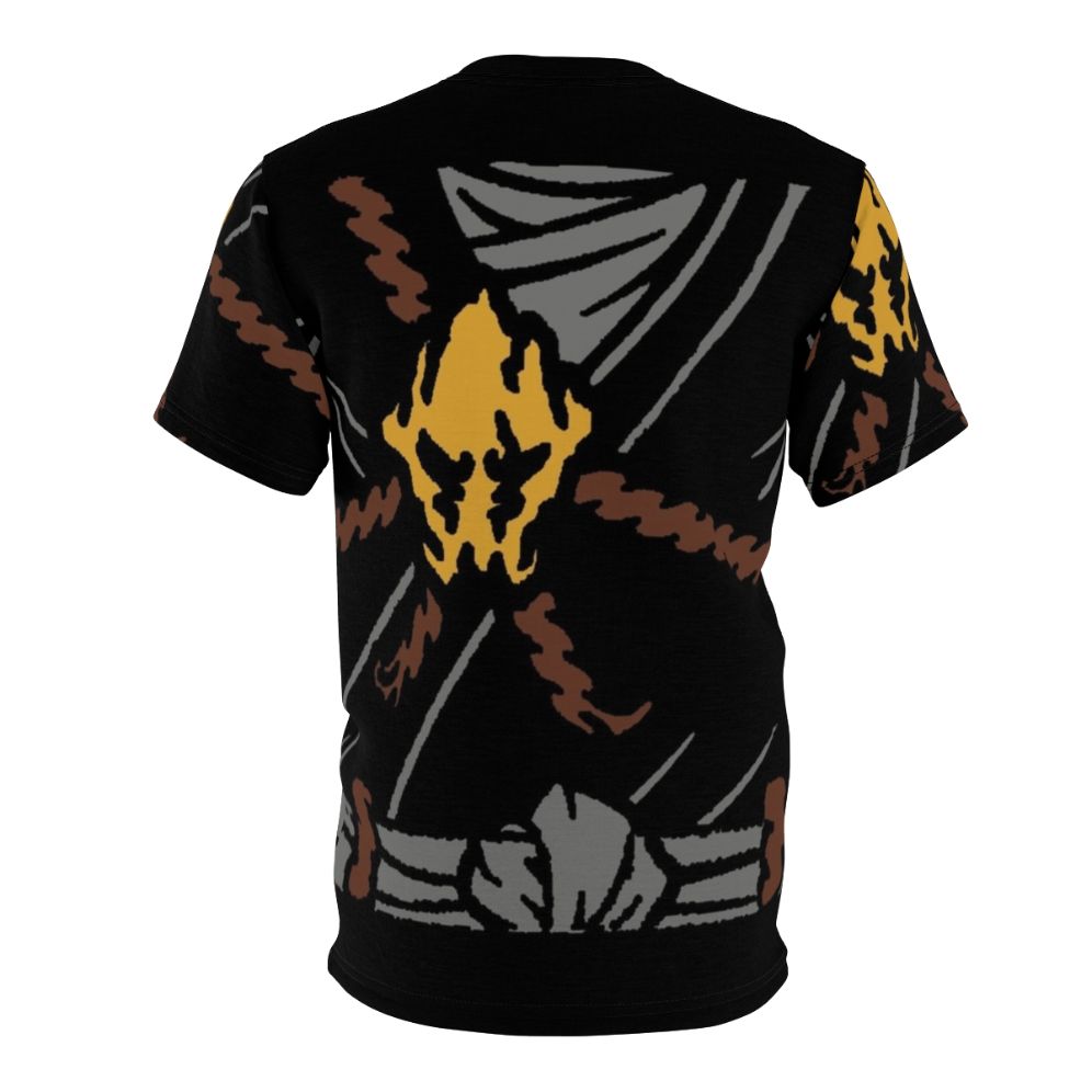 Ninjago inspired Cole ninja character printed on a high-quality t-shirt - Back