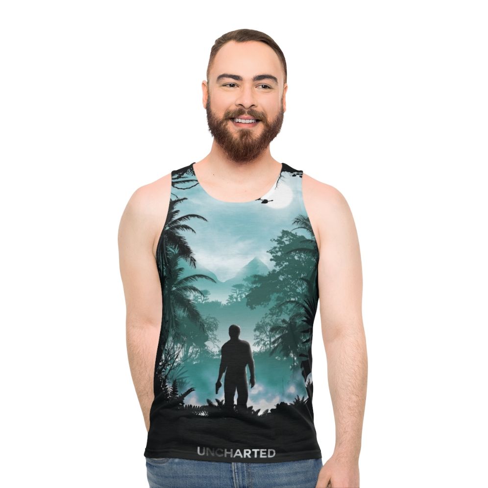 Uncharted Unisex Tank Top featuring Nathan Drake - men