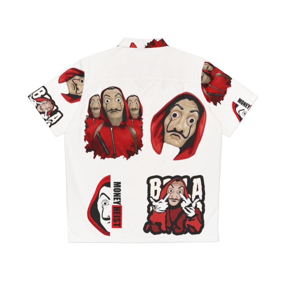 Money Heist Hawaiian Shirt featuring La Casa de Papel characters - Back