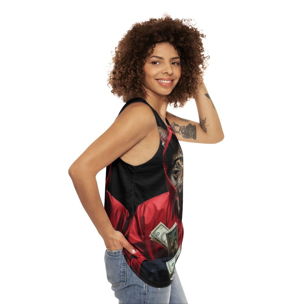 Money Heist La Casa De Papel Cat Unisex Tank Top - women side