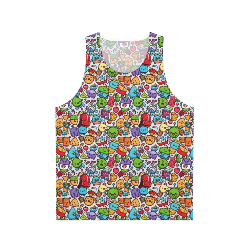 Hobbies Unisex Cartoon Tank Top with Abstract Pattern