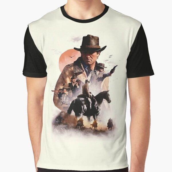 RDR graphic t-shirt featuring a wild west design