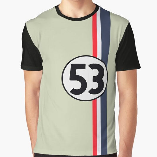 Herbie the Love Bug graphic t-shirt in pearl white color