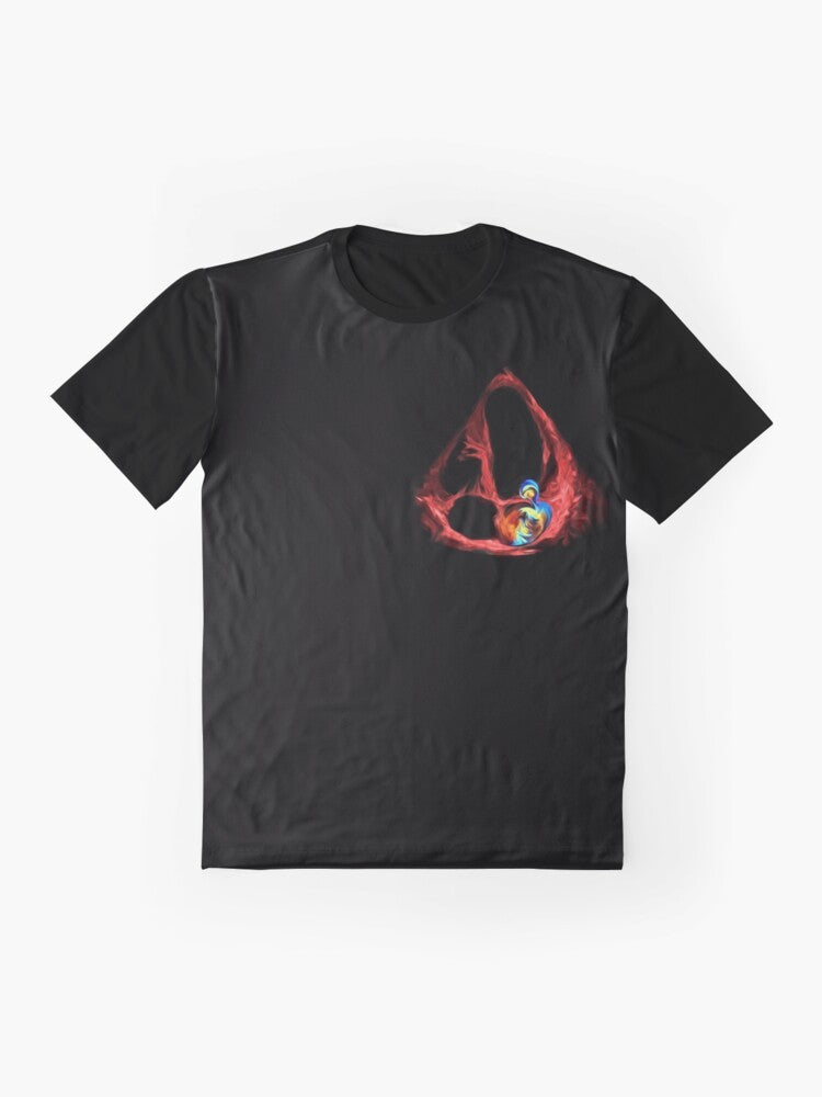 Mitral regurgitation PISA echocardiography graphic t-shirt design - Flat lay