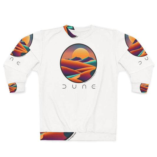 Dune landscape inspired sweatshirt with desert scenery