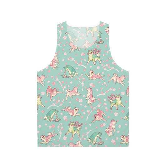 Shiba Inu Floral Unisex Tank Top