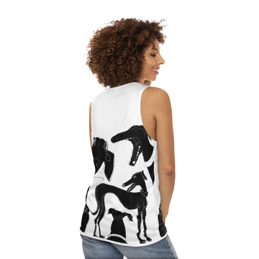 Greyhound Pixel Graphic Tank Top - women back