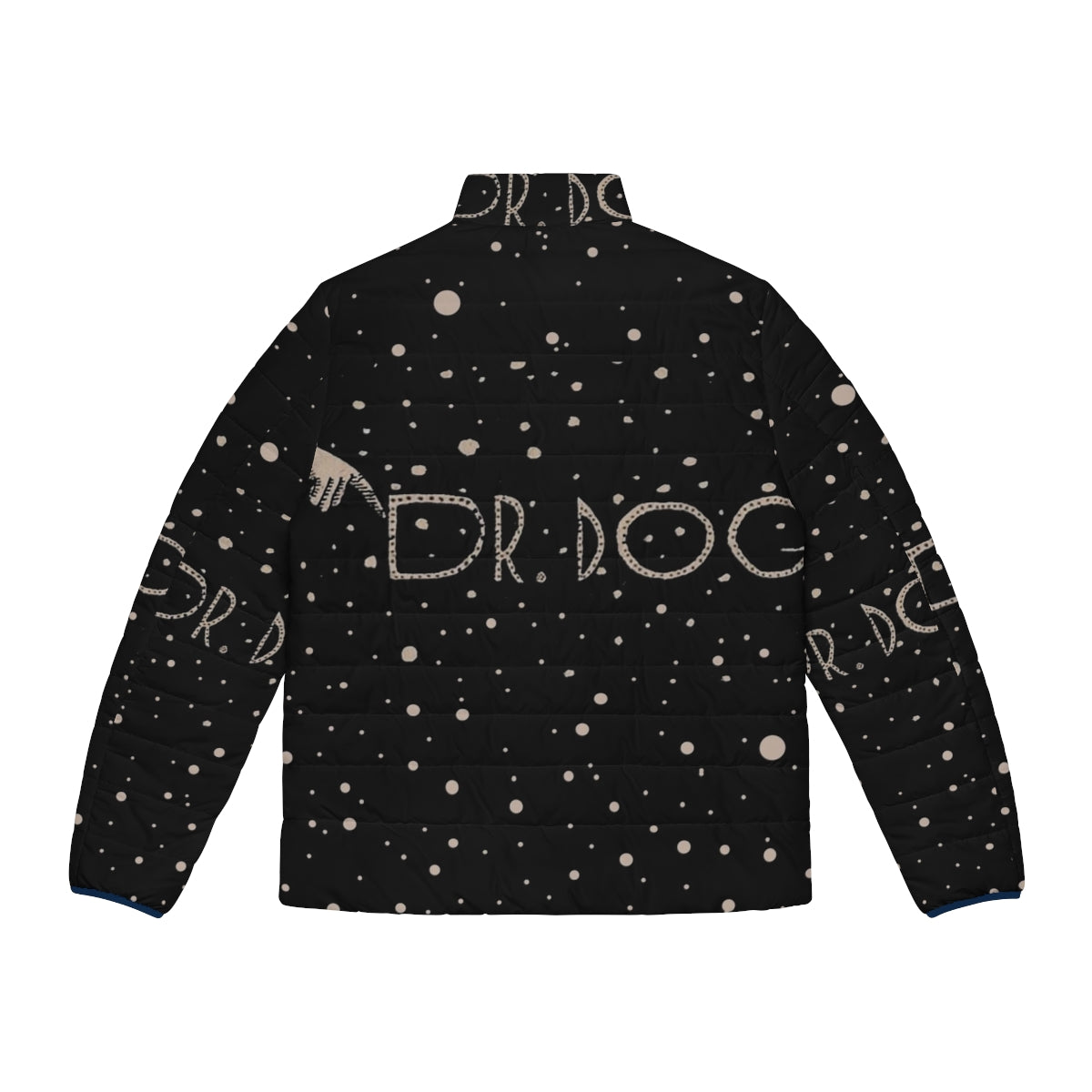 Dr Dog Puffer Jacket with Space and Star Graphics - Back