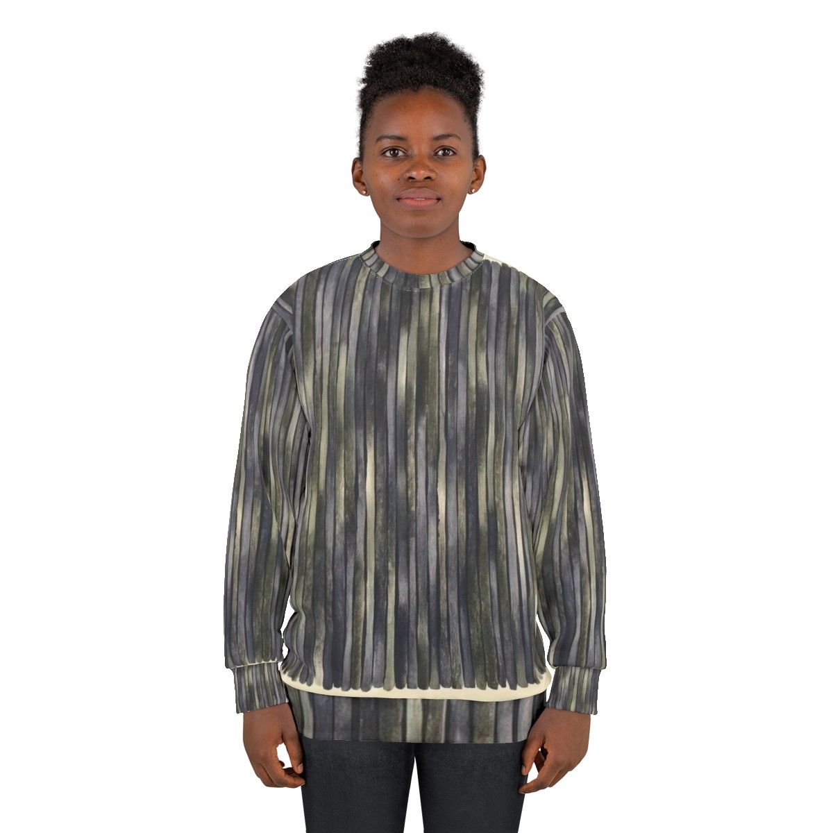 Gene Davis abstract art design on a sweatshirt - women