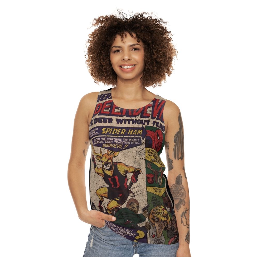 Unisex Superhero Deerdevil 1 Comic Tank Top - women