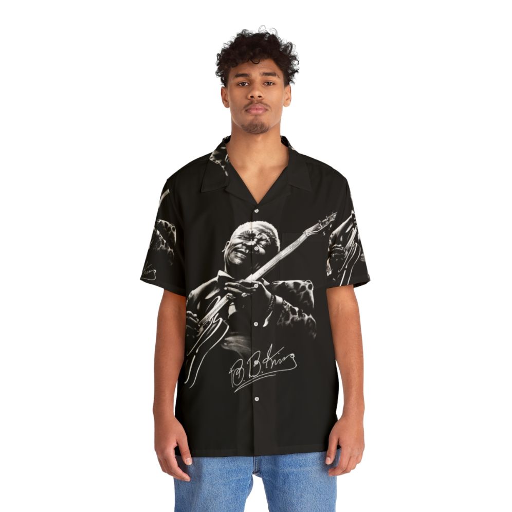 BB King Hawaiian Shirt for Blues Music Fans - People Front