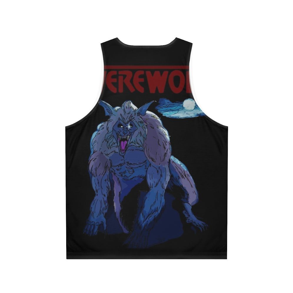 Retro 80s Werewolf Unisex Tank Top - Back