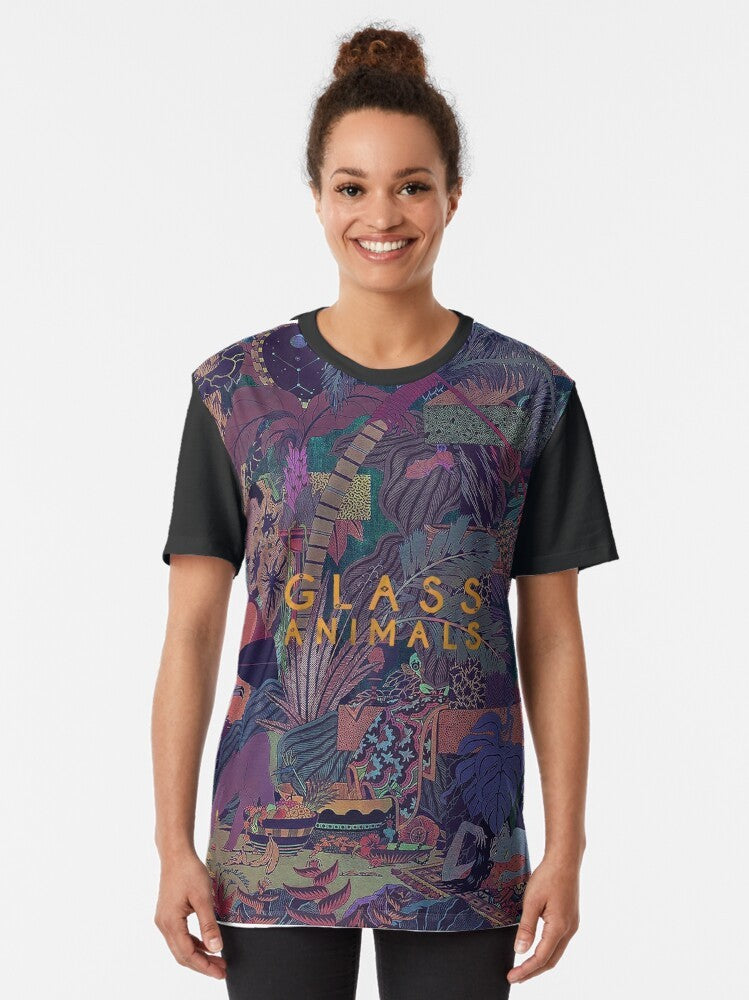 Glass Animals Zaba Indie Graphic T-Shirt with Album Art Design - Women