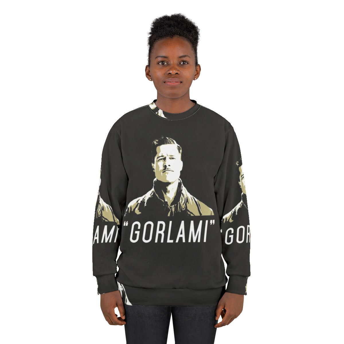 Gorlami Sweatshirt with Brad Pitt Inglorious Basterds Inspired Design - women