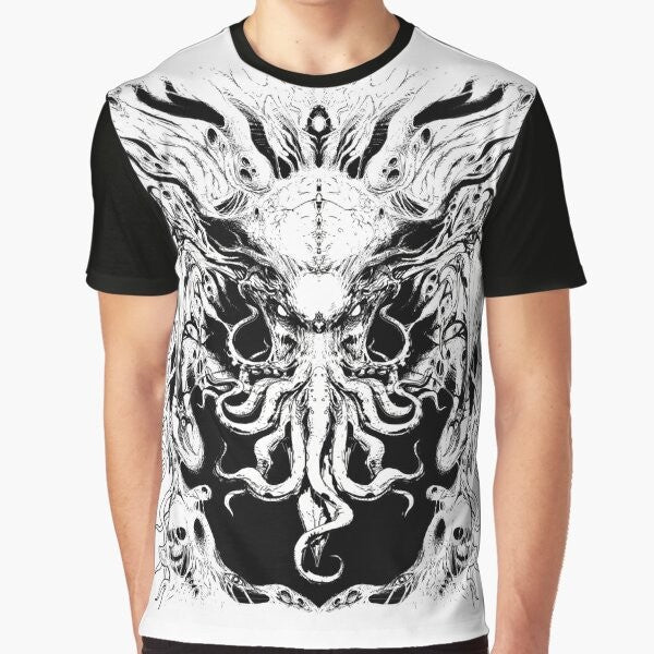 Cthulhu Rising Graphic Design on a T-Shirt