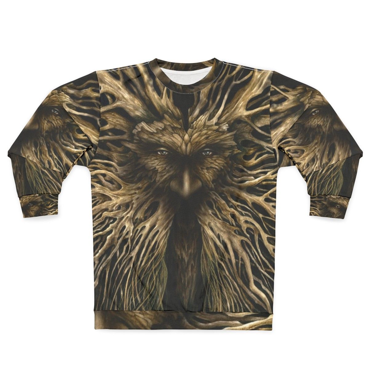 Lord of the Greenwood nature themed sweatshirt with leaf pattern design