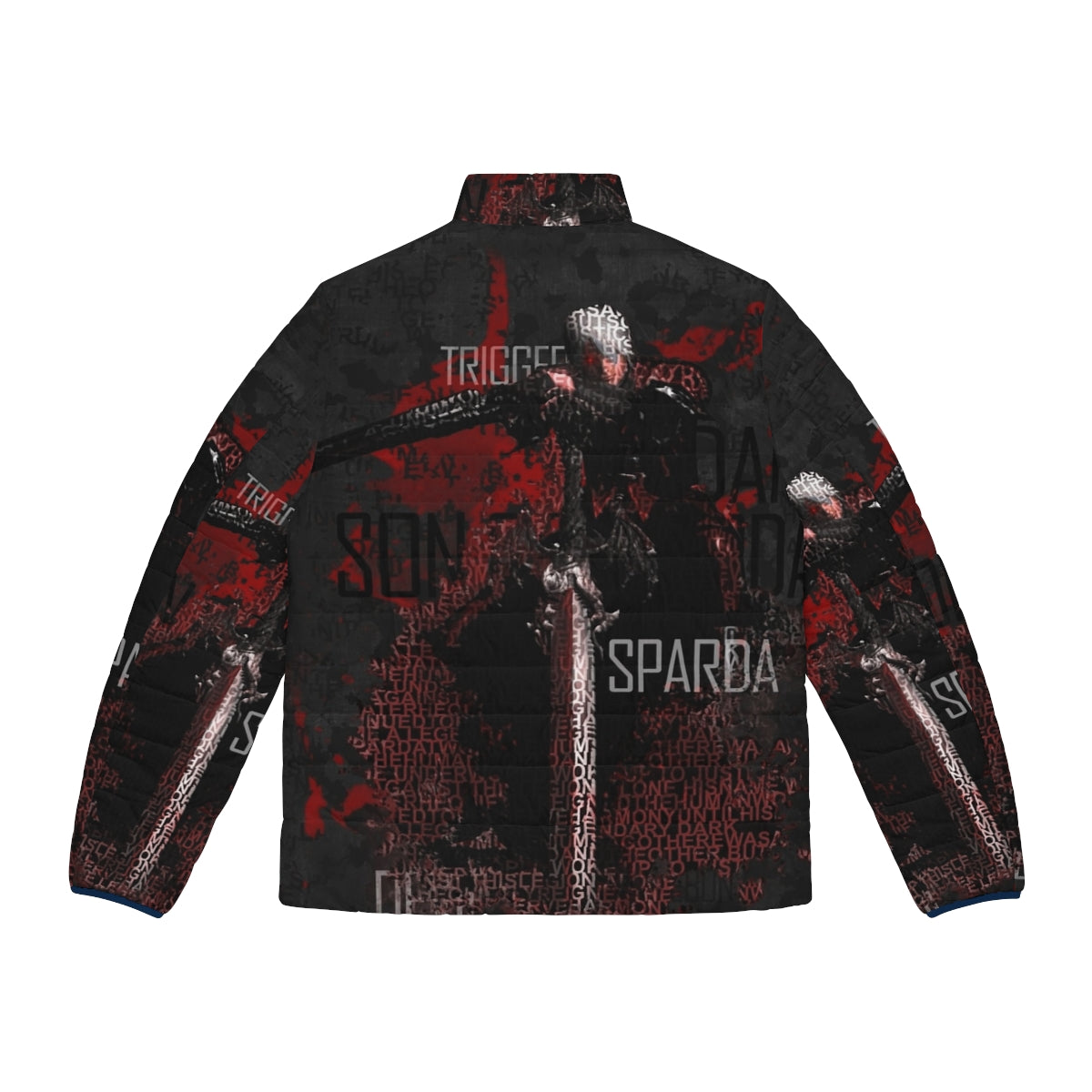 Devil May Cry 1 Devil Hunter Puffer Jacket featuring Dante inspired design - Back