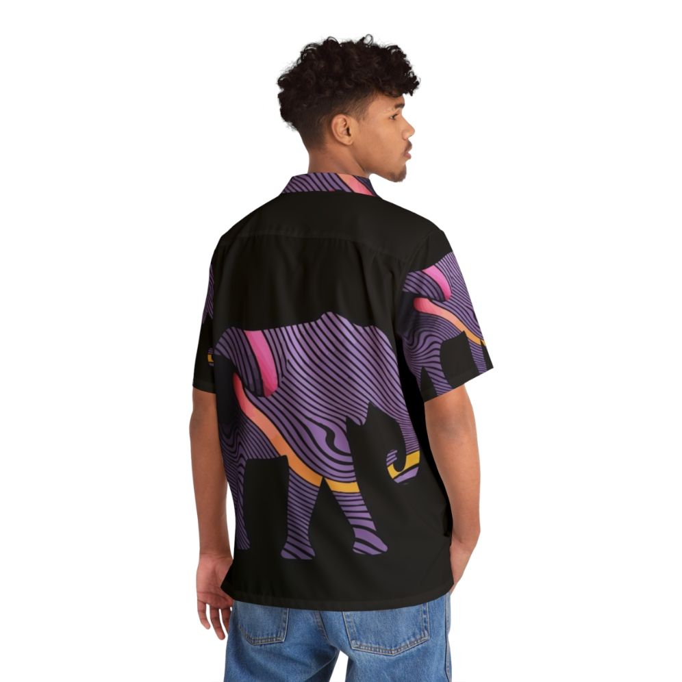 Psychedelic Elephant Full Body Hawaiian Shirt - People Back