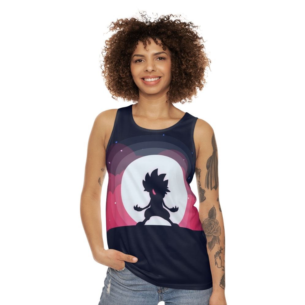 Lycanroc Flat Color Pokemon Tank Top - women