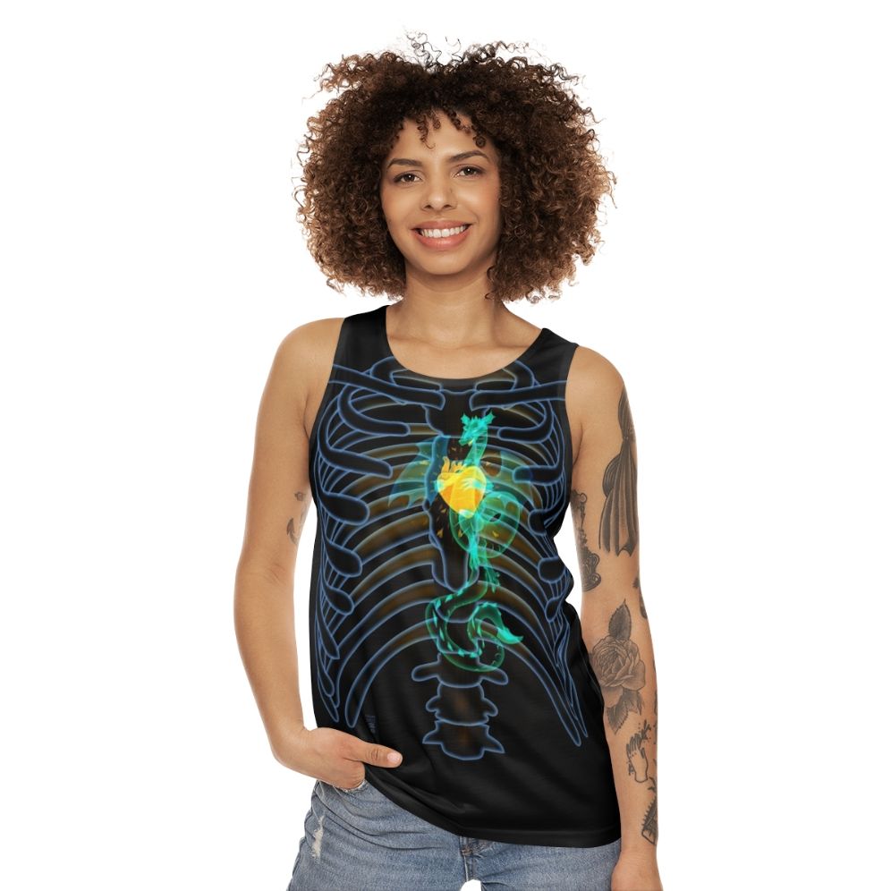 Glowing X-Ray Dragon Unisex Tank Top - women