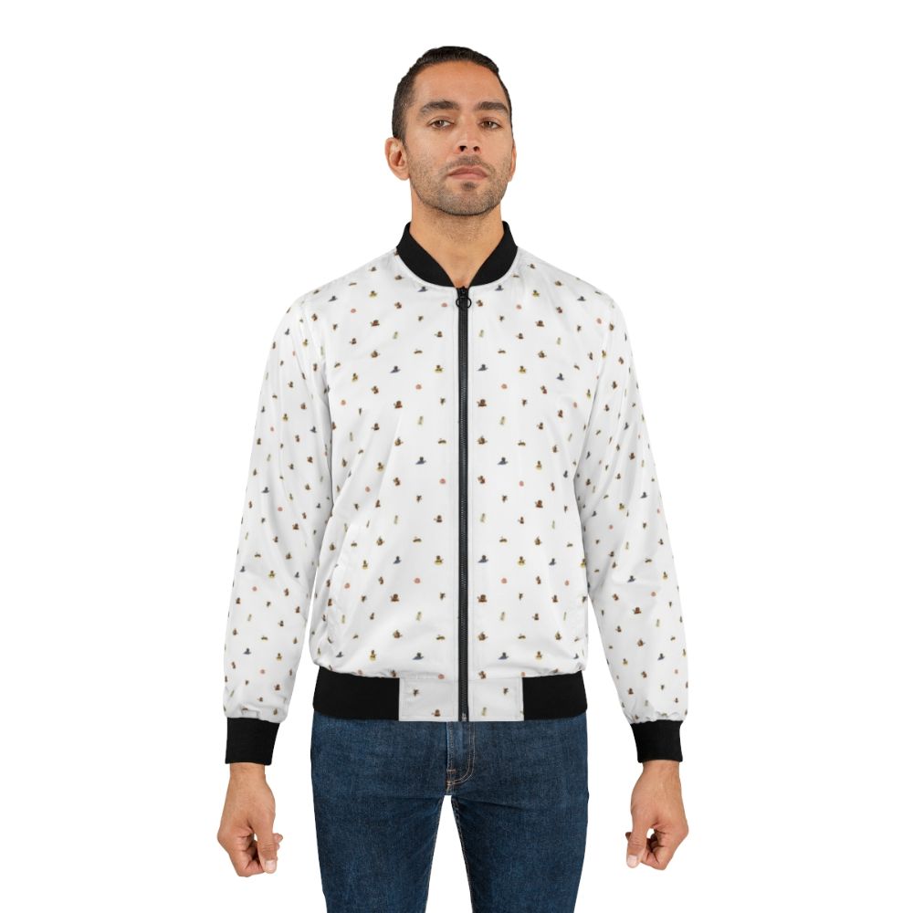 Monkey King-inspired bomber jacket with playful monkey print design - Lifestyle