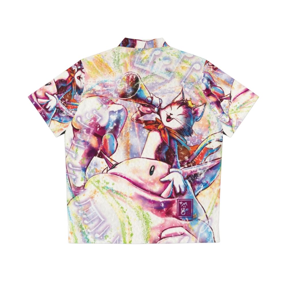 Cait Sith Watercolor Hawaiian Shirt - Back