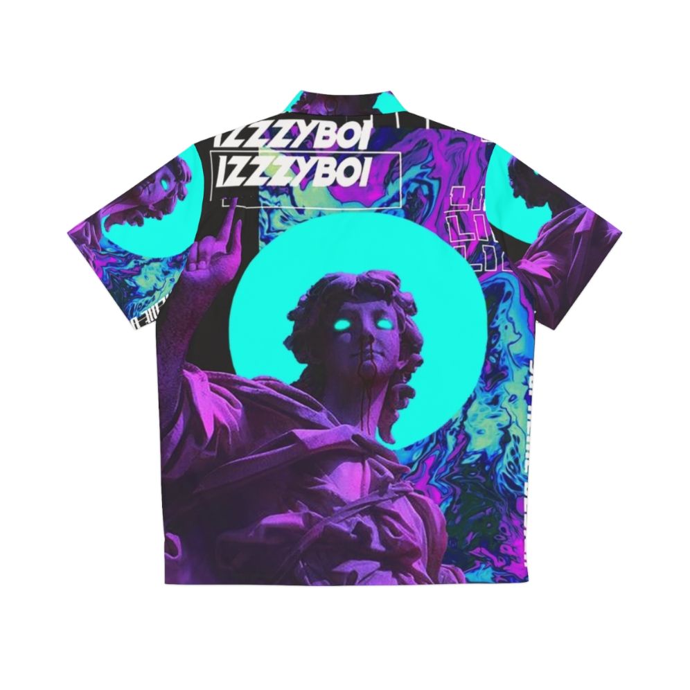 Vaporwave Aesthetic Cyberpunk Hawaiian Shirt - Back