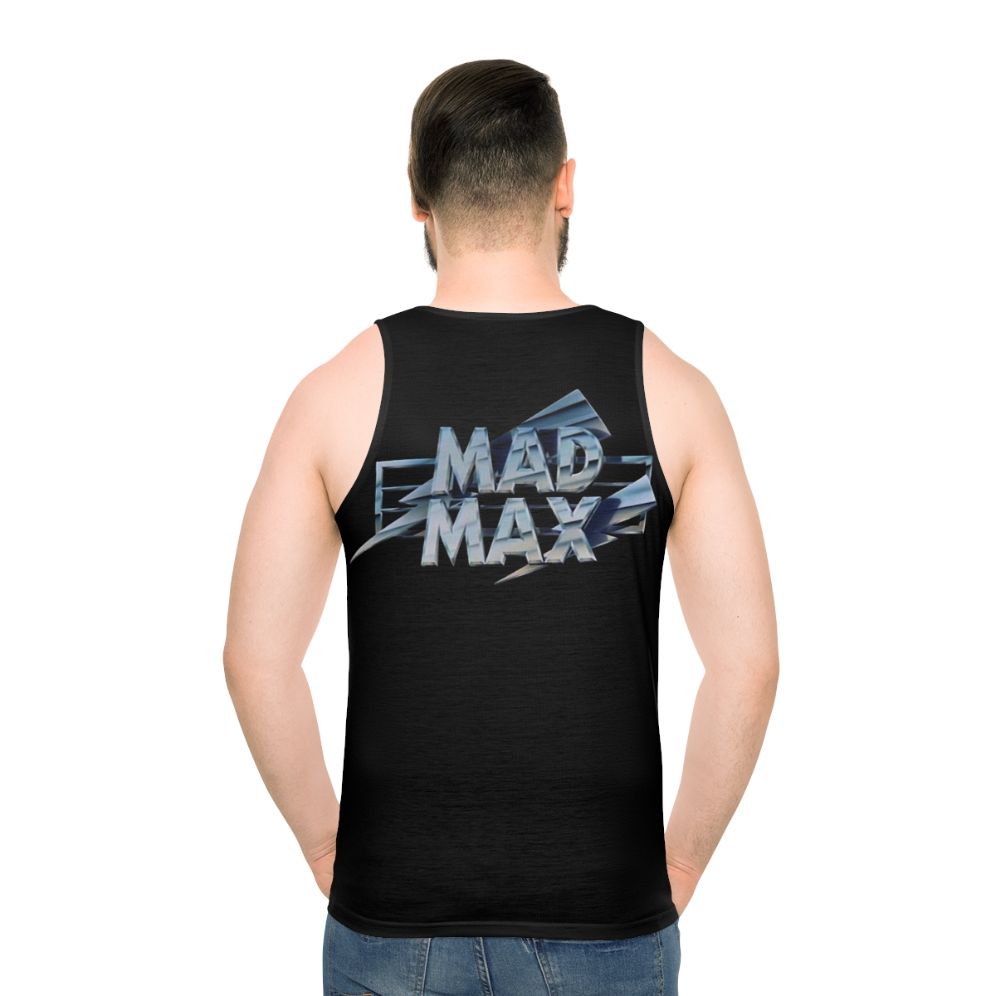 Mad Max inspired unisex post-apocalyptic tank top - men back