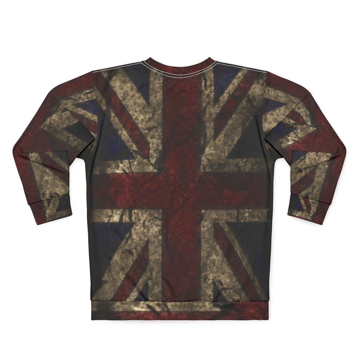 Distressed vintage UK England flag sweatshirt - Back