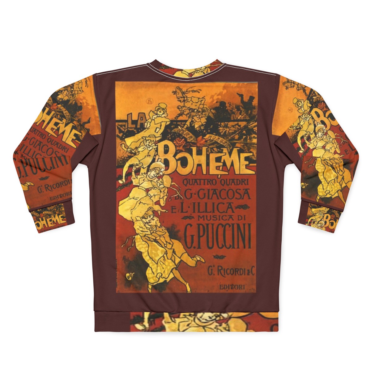 Boheme Opera Sweatshirt featuring Metlicovitz vintage design - Back