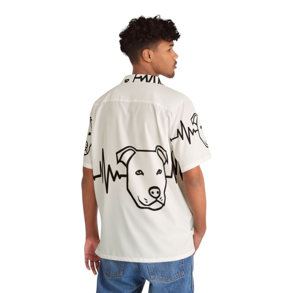 Heartbeat Pitbull Hawaiian Shirt - People Back