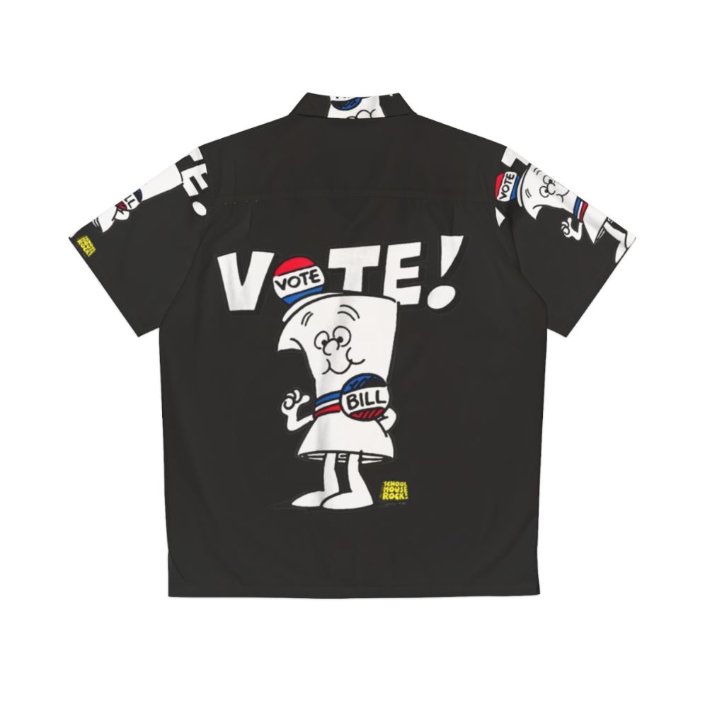 School House Rock Vote With Bill Patriotic Hawaiian Shirt - Back