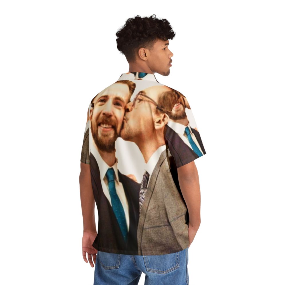 Chris Hemsworth and Robert Downey Jr. Marvel Superhero Hawaiian Shirt - People Back