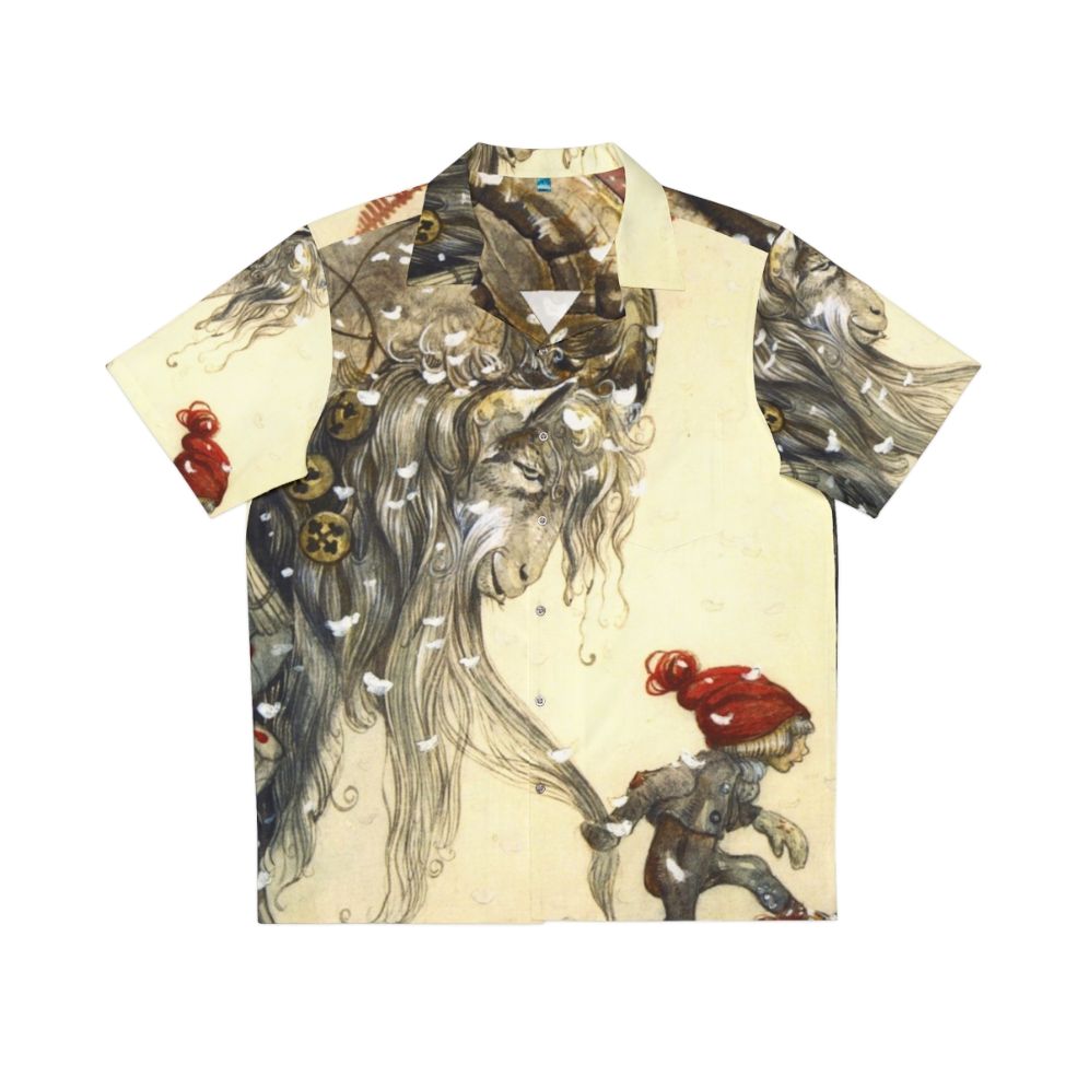 Yule Goat John Bauer Christmas Hawaiian Shirt