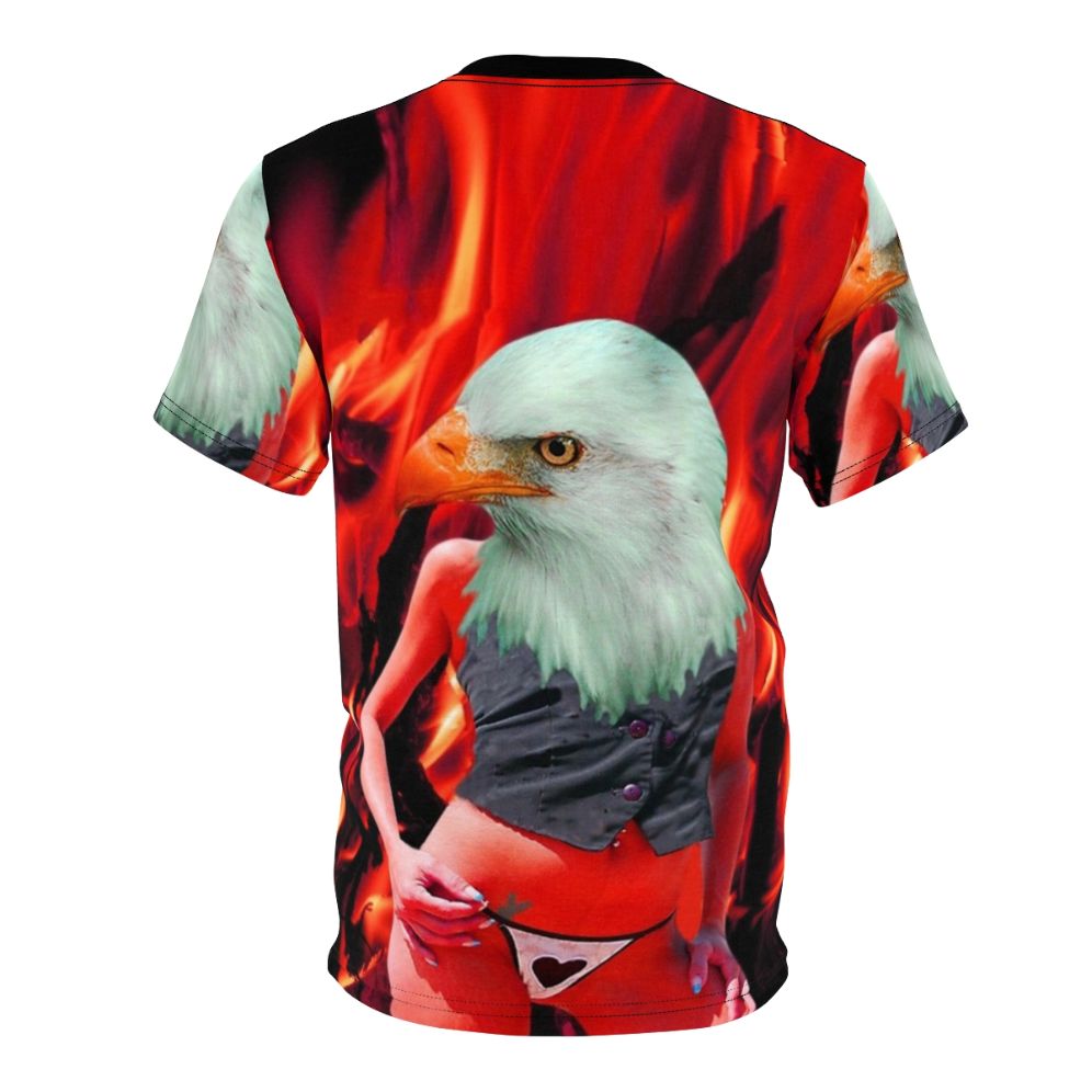 Stylish t-shirt featuring a vibrant illustration of a phoenix, a mythical bird from fantasy and cultural imagery. - Back