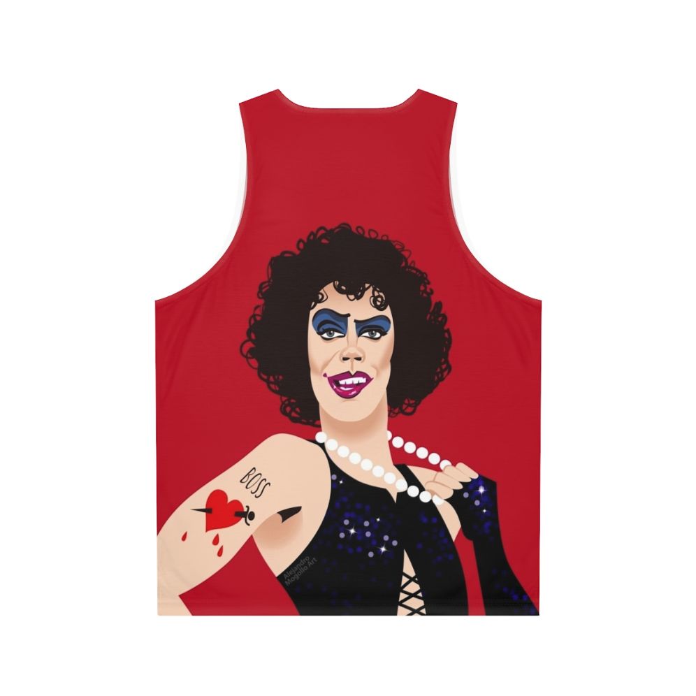 Antici Pation Unisex Tank Top Graphic Tee - Back