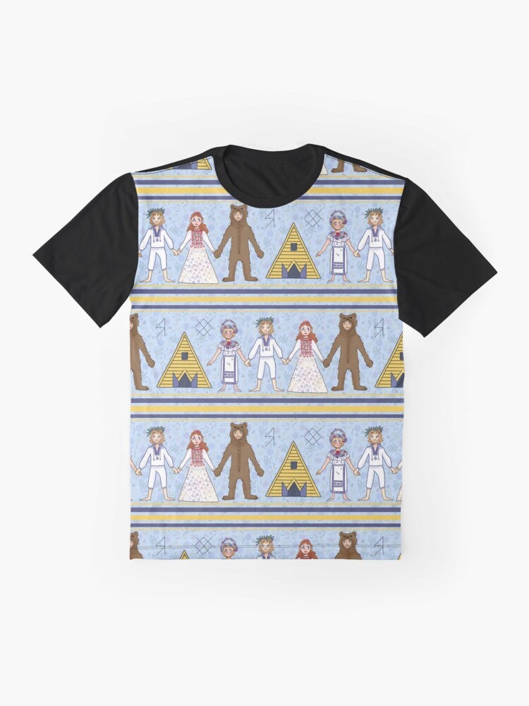 Midsommar A24 graphic t-shirt featuring a detailed pattern inspired by the film - Flat lay