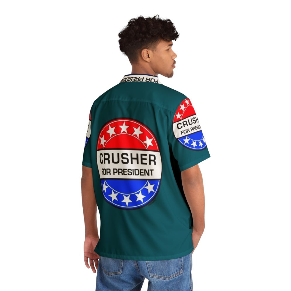 Sci-Fi "Crusher For President" Hawaiian Shirt - People Back