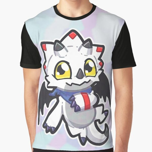 Digimon Gammamon Chibi Anime Dragon Monster Graphic T-Shirt