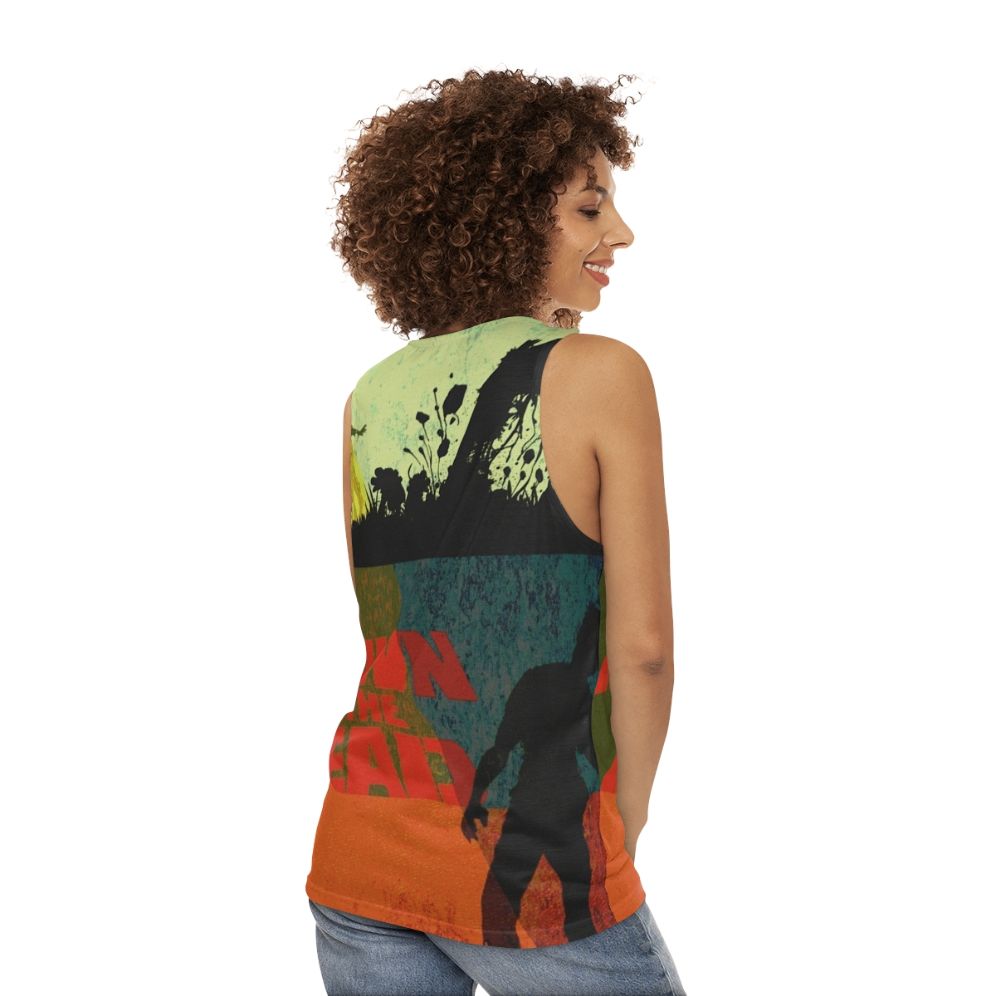 Vintage Modern Dawn of the Dead Unisex Tank Top - women back