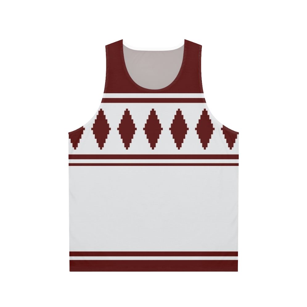 Unisex tank top with traditional Finnish Jussipaita pattern